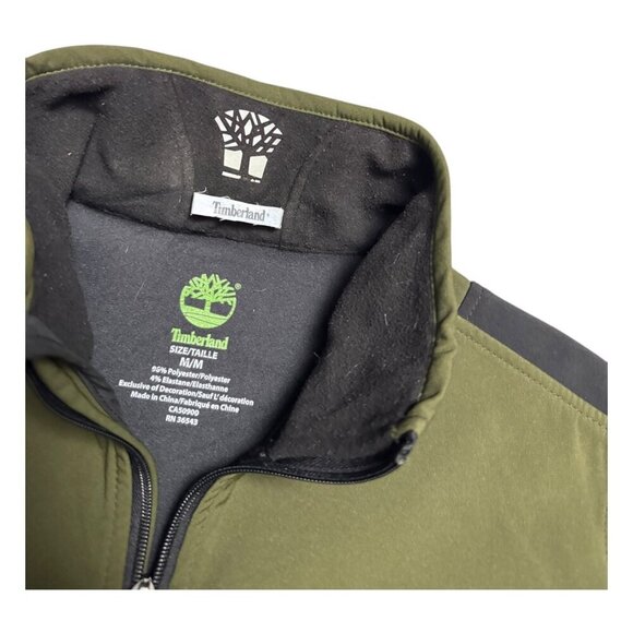 TIMBERLAND Waterproof Green Shell Windbreaker Outdoor Light Jacket Mens Medium - Picture 3 of 6